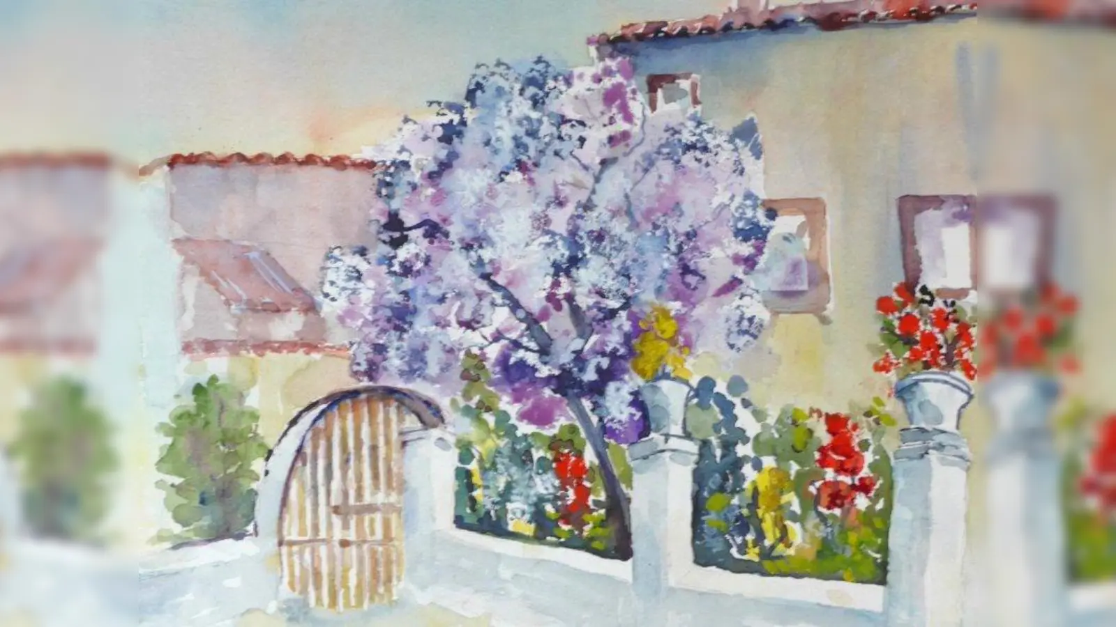 Reisseeindrücke gaben die Inspiration zu den Bildern, die im Pflegezentrum gezeigt werden. (Foto: Pflegezentrum)