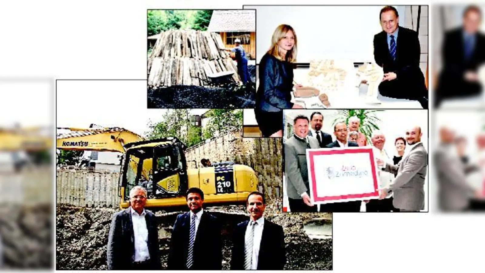 E-EinZ-Bau, neue Ortsmitte Vaterstetten, eine 100-jährige Köhlerei und ein Jubiläumslogo  ein buntes Jahr liegt hinter den Ebersbergern.	 (Fotos: sf/ka)