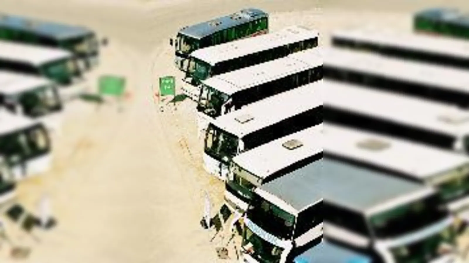 Buschaos vorprogrammiert: Wenn der Busbahnhof nicht kommt, werden die Busse nicht mehr fein in Reih und Glied stehen.	 (Foto: APCOA)