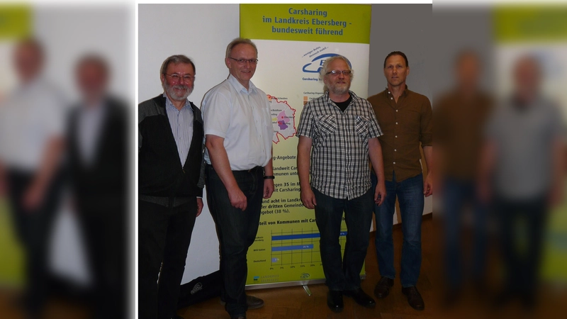 Klaus Breindl, Aßlings Bürgermeister Hans Fent, Ingo Kwisinski, und Konrad Eibl (v. li.). (Foto: VA)