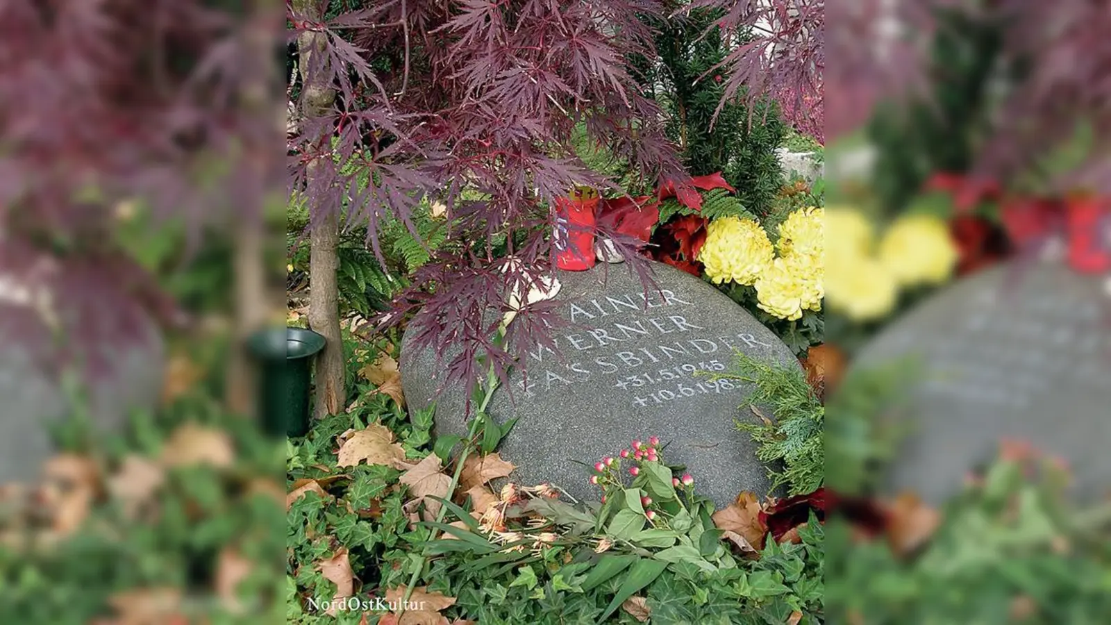 Die letzte Ruhestätte des  Regisseurs Rainer Werner Fassbinder.   (F.: NordOstKultur)