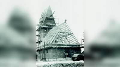 Richtfest der Adventskirche 1939. (Foto: Gem)