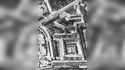 Die Borstei von oben, wie sie 1958 aussah  wenig befahren.	 (Foto: Buchendorfer Verlag)