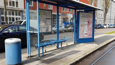 Mehr Haltestellen im Stadtbezirk sollen mit Wartehäuschen und Sitzgelegenheiten ausgestattet werden. (Foto: Beatrix Köber)