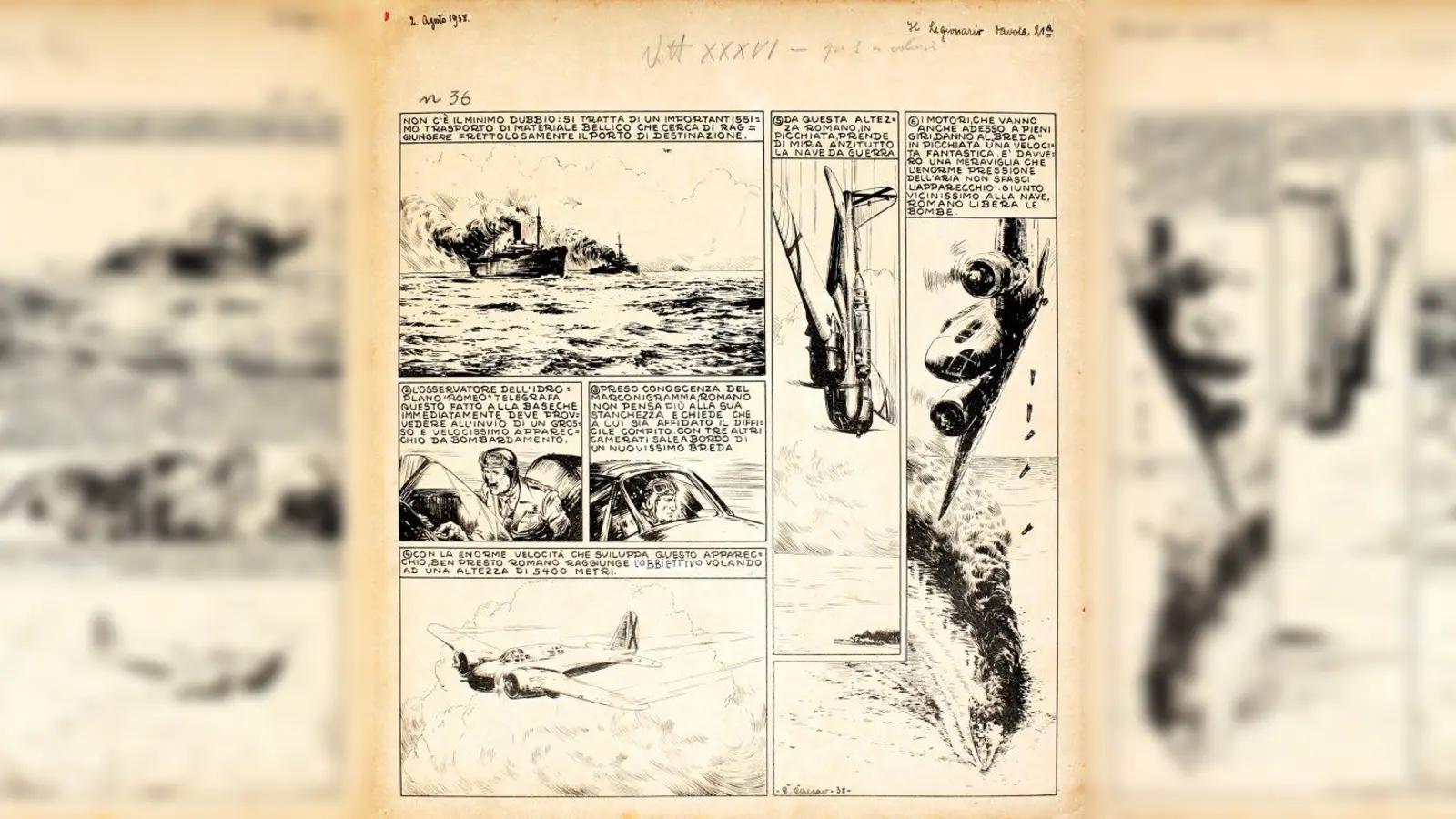 Die Ausstellung in der Pasinger Fabrik zeigt Originale wie die Zeichnungen von Caesar Romano von 1938. (Foto: Thomas Linsmayer)