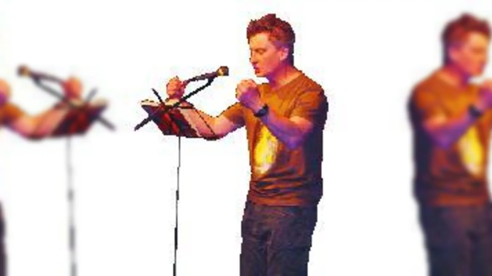 Mit böhmisch gespitzten Lippen liest Konecny über tschechische Masturbationsriten und Verdauungsprobleme.	 (Foto: VA)