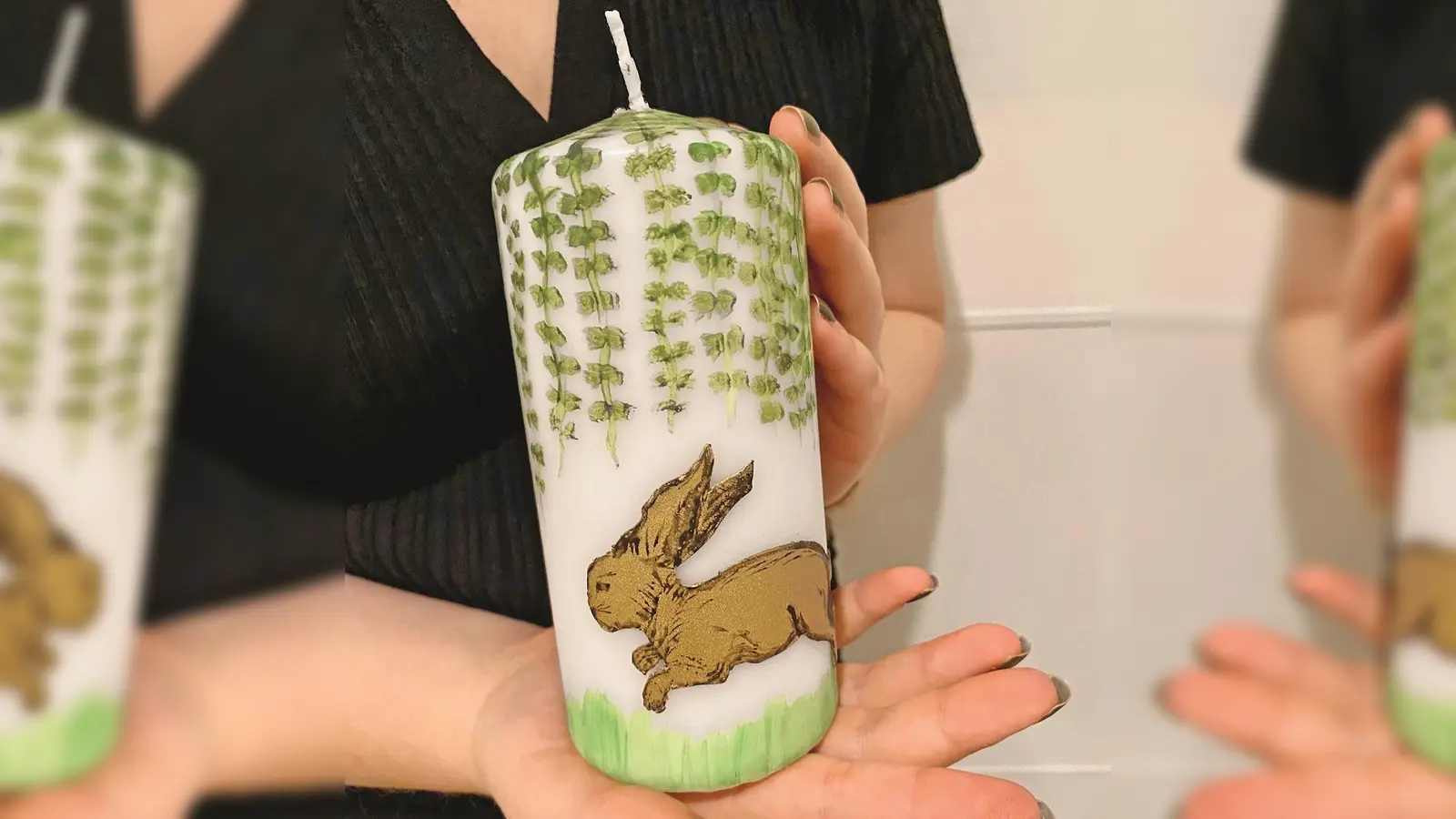 Eine Osterkerze wird im Bayerischen Nationalmuseum gestaltet. Die Kinder erfahren in dem Workshop auch, was es mit dem Brauch auf sich hat.  (Foto: © Bayerisches Nationalmuseum  )