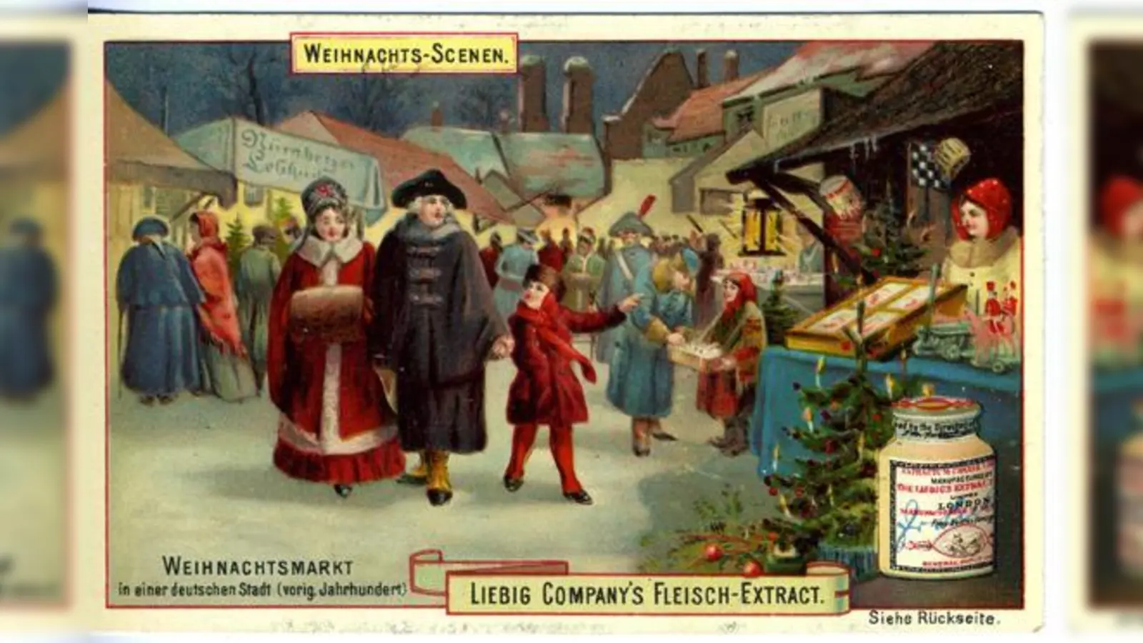 Der Münchner Christkindlmarkt in einer historischen Darstellung. 	 (Foto: privat/MBW)