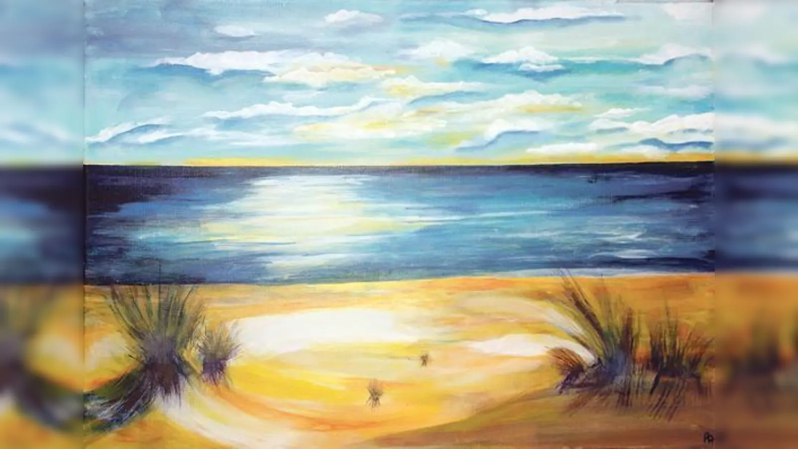 Eines der ausgestellten Werke von Agnes Anderschitz im Alten- und Pflegeheim St. Michael zu sehen. 	 (Foto: privat)