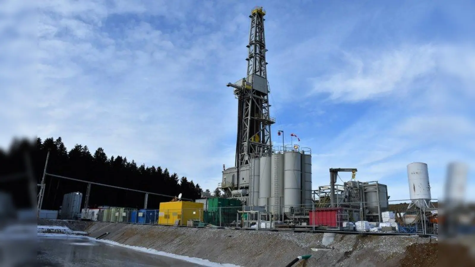 Die Arbeiten an der Bohrstelle &amp;quot;Autobahnraststätte Höhenrain&amp;quot; sind eingestellt. (Foto: Hauck)