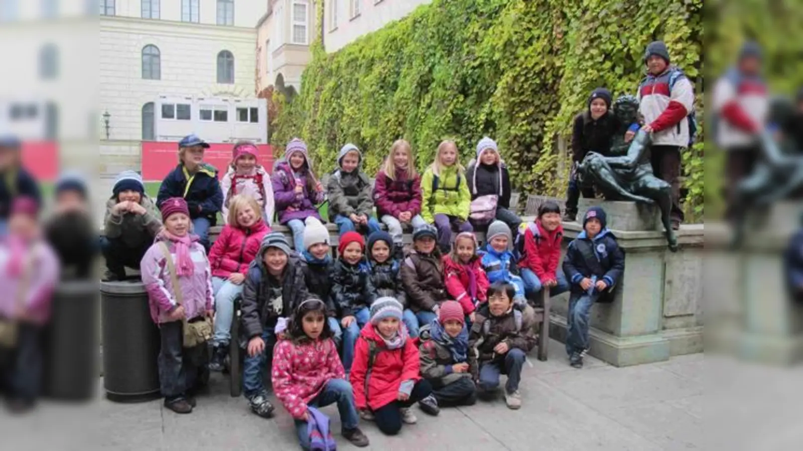 Gruppenbild in München: Der Hort hatte Spaß bei der Erkundung der Landeshauptstadt. 	 (Foto: VA)