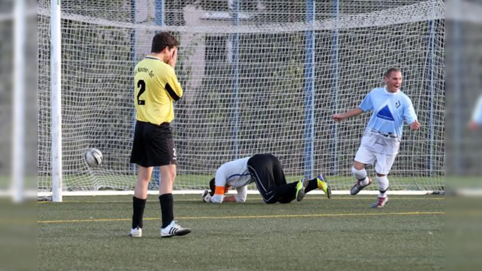 Der erste von neun Treffern für den TSV 1860 III.  (Foto: A. Wild)