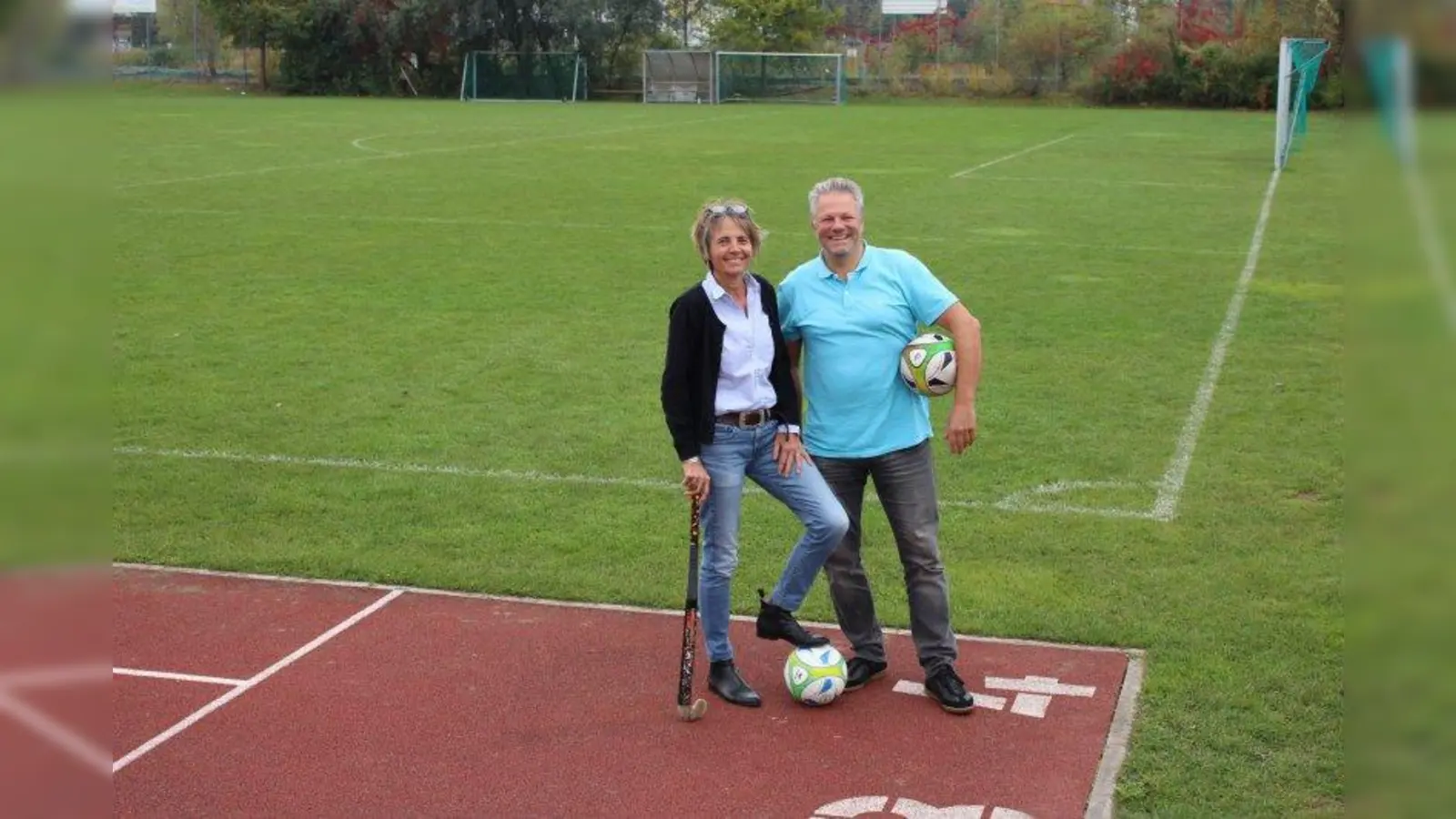 Vertreten die „Interessengemeinschaft Sport München”, der aktuell 15 Personen aus den unterschiedlichsten Vereinen und Verbänden angehören: Pia Kraske vom ESV München und Michael Franke von der FT Gern. (Foto: sb)