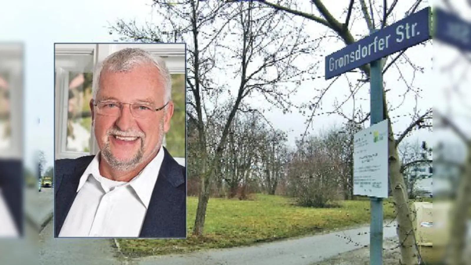 Das 8.000 Quadratmeter große Areal an der Gronsdorfer Straße 7 hat Helmut Dworzak (Foto) bisher für ein Seniorenwohnhaus reserviert.	 (Fotos: ikb/privat)