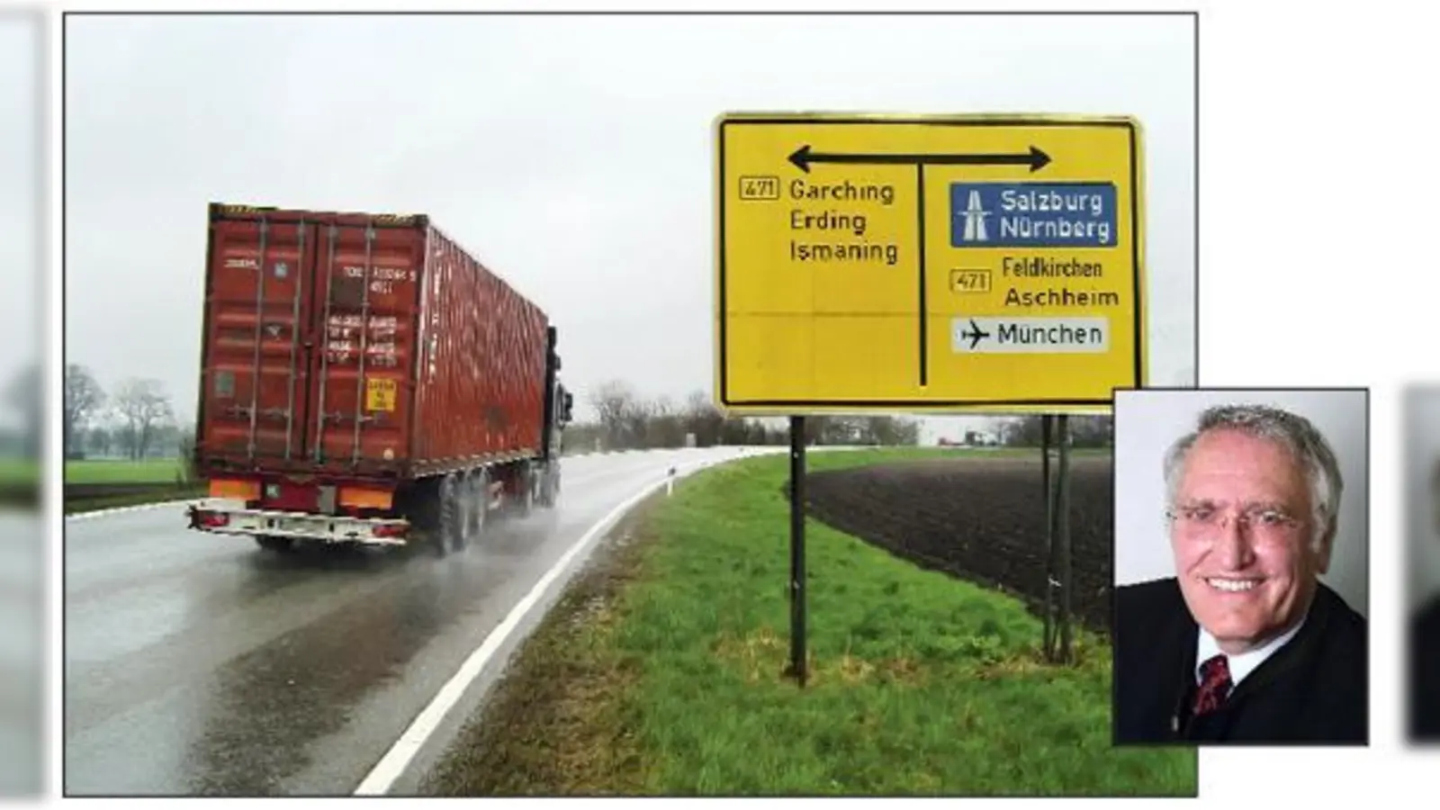 Die M 3, die zur Erschließung des Gewerbegebiets dienen soll, ist »keine Privatstraße«, mahnt Aschheims Bürgermeister Helmut J. Englmann.	 (Fotos: ikb/Archiv)