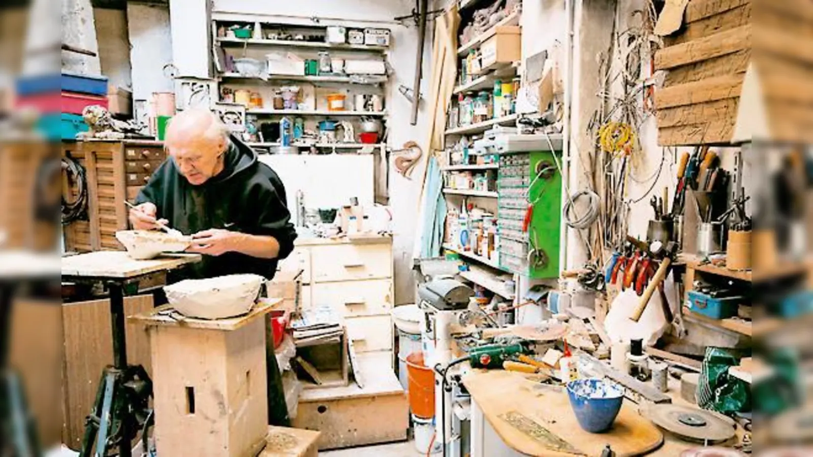 Blick in das Atelier von Burkhard Backe.	 (Foto: VA)