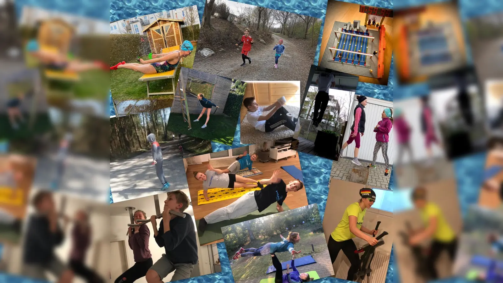 Ins Schwimmbecken dürfen sie nicht - also haben die Athleten des SC Prinz Eugen viele Wege gefunden, um sich individuell fit zu halten. (Foto: Verein)