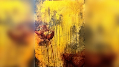 Nelumbo, Acrylgemälde von Jürgen Hörauf. (Foto: Jürgen Hörauf)