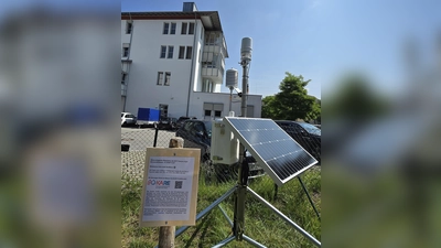 Die Wetter-Messstation am Krankenhaus. (Foto: Stadt Weilheim i.OB)