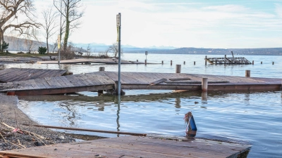 Aus den schönen Stegen im Seewinkel sind nach dem Sturm Bretterhaufen geworden. (Foto: Gemeinde Herrsching)