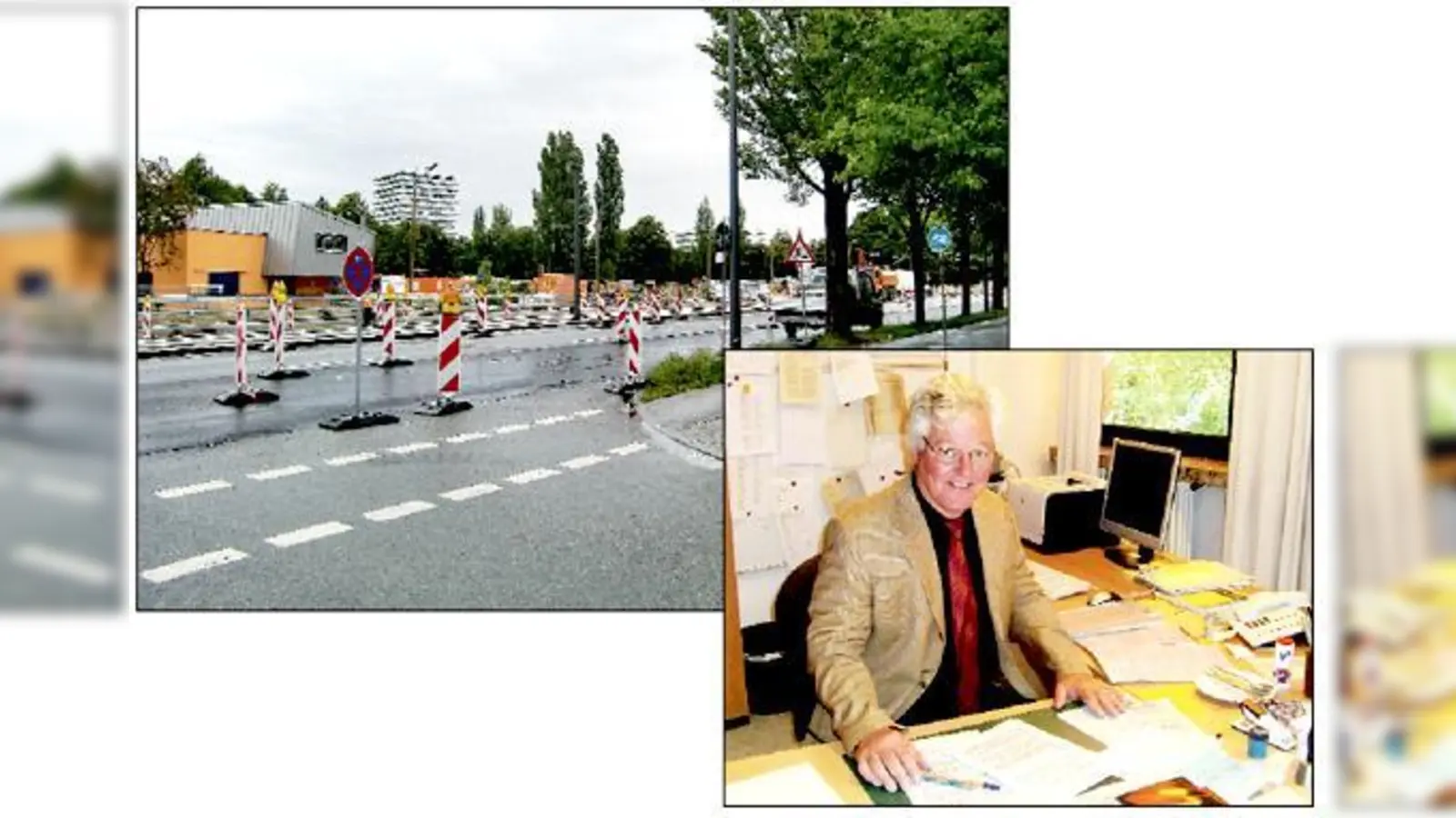 Von der Schule über den Ariadneweg (im Vordergrund) diagonal rechts rüber zur Trambahnhaltestelle vor dem Cosimabad  Wolfgang Hansjakob, Direktor des Wilhelm-Hausenstein-Gymnasiums.	 (Fotos: ikb)