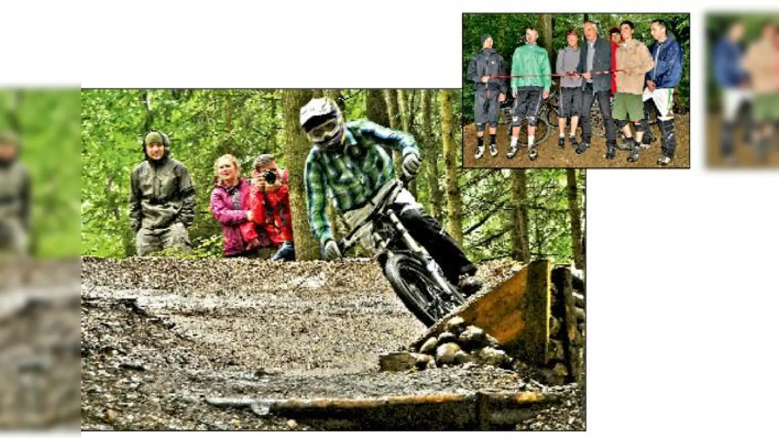 Die Jugendlichen haben es geschafft: Am Samstag eröffnete Ebersbergs Bürgermeister Walter Brilmayer den Bikepark ganz offiziell. 	 (Foto: Sybille Föll)