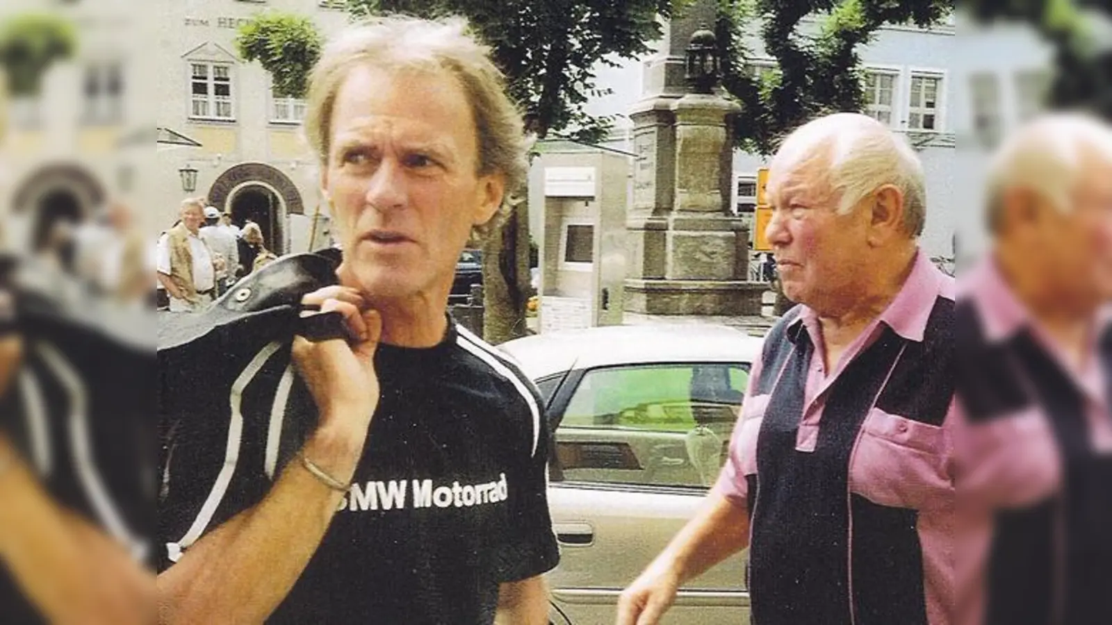 2 Renfahrer-Asse: Karl Maier (links) und der der »Metzger Rudl«. 	 (Foto: Otto Hartl)