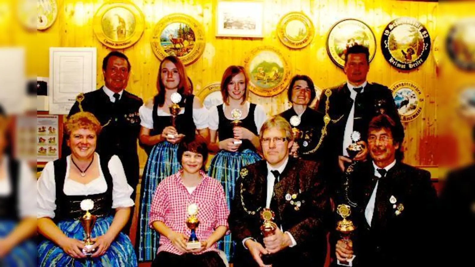 Bei der Jahreshauptversammlung des Schützenvereins Frohsinn wurden die Jahresmeister geehrt.	 (Foto: Verein)