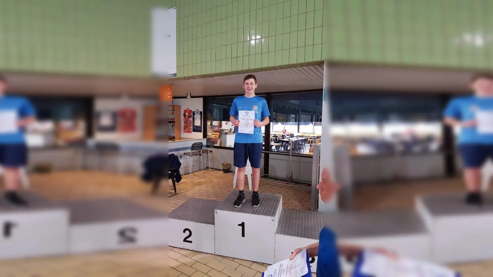 Der Abräumer bei den Bayerischen Meisterschaften war Steven Stöckl vom SSG Neptun: Der 14-Jährige holte sich mit einer Zeit von 18:24,33 Minuten über die 1.500 Meter Freistil nicht nur eine hervorragende neue persönliche Bestzeit, sondern auch den ersten Platz. Damit war ihm Gold und der Titel Bayerischer Jahrgangsmeister sicher. (Foto: SSG/Michael Stöckl)