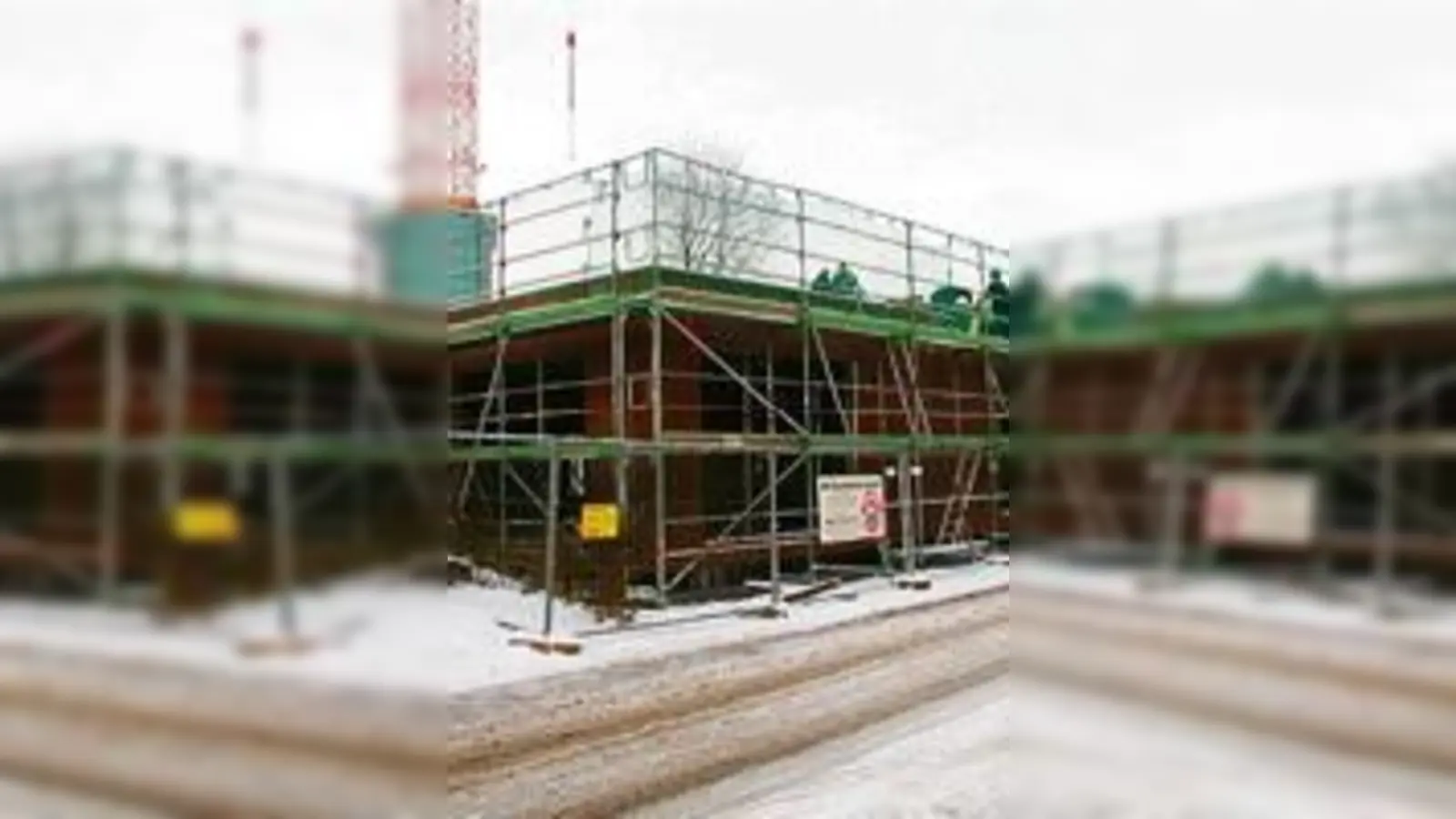 Voll im Plan: Die neue Turnhalle in Hochbrück.	 (F.: VA)