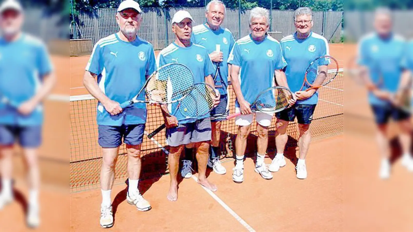 Günter Hoehn, Stephen Grübel, Claus Kröhl, Philipp Galle und Klaus Peter (v. l.) vom SV-DJK sind in die Bezirksklasse 1 aufgestiegen.  (Foto: VA)