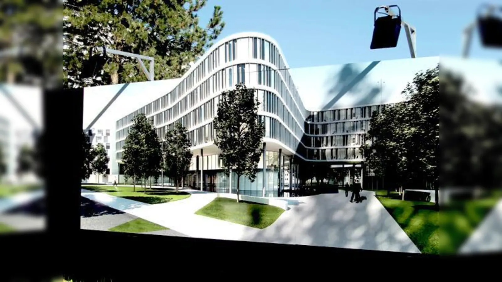 Der moderne Bauzaun mit Arabeska-Darstellung an der Denninger Straße.	 (Fotos: ikb)