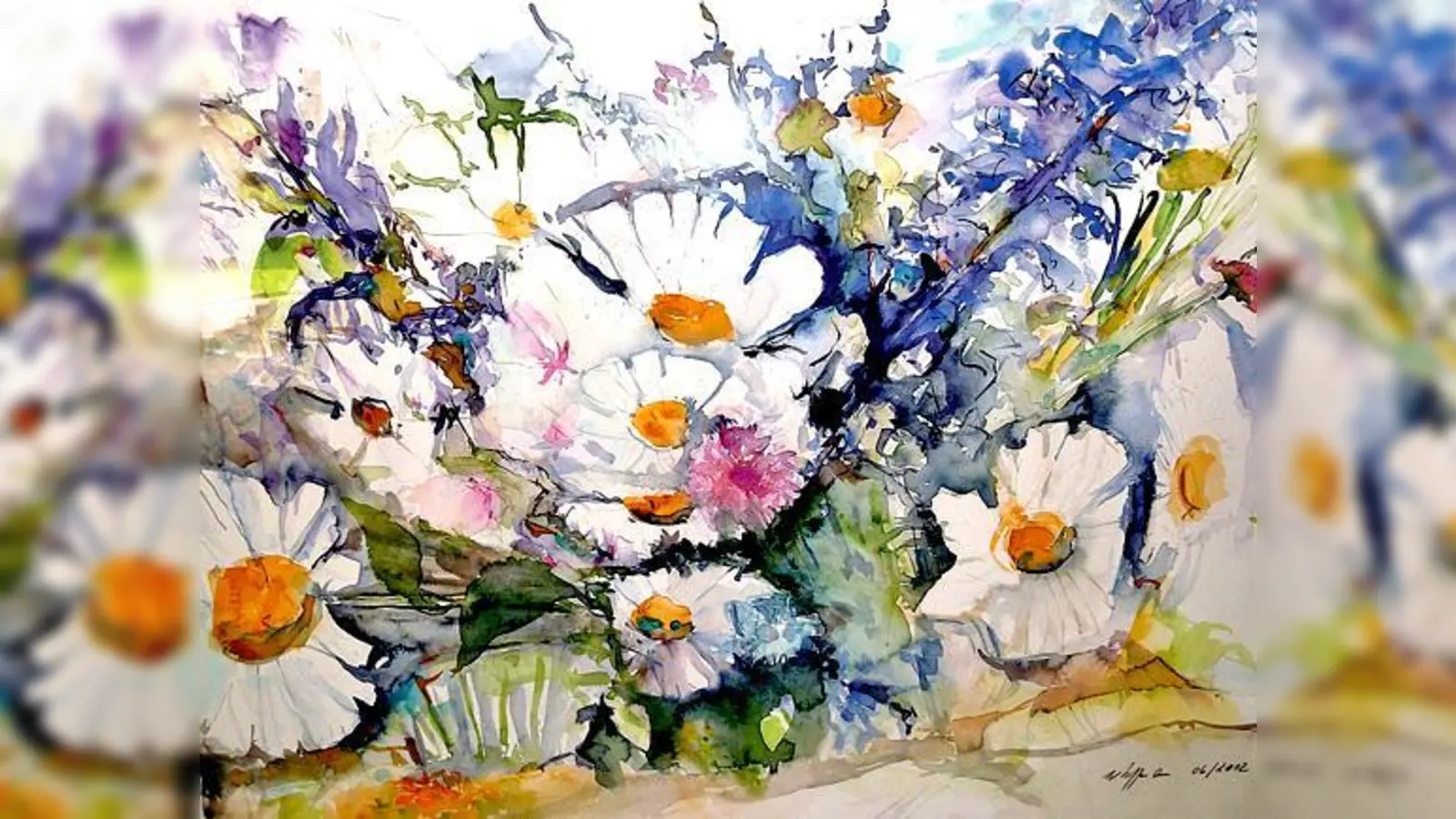 Die Aquarelle von Wilhelm Hoffmann sind mehr als nur einfache Abbildungen. 	 (Foto: W. Hoffmann)