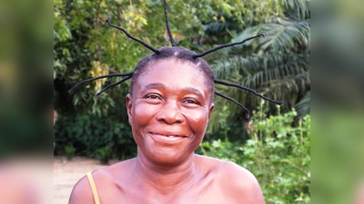 "Die Dankbarkeit der Menschen trotz der kargen Lebenssituation in Ghana entschädigt für vieles. Manchmal reicht auch nur ein Lächeln“, so Halbig. (Foto: Petra Halbig)