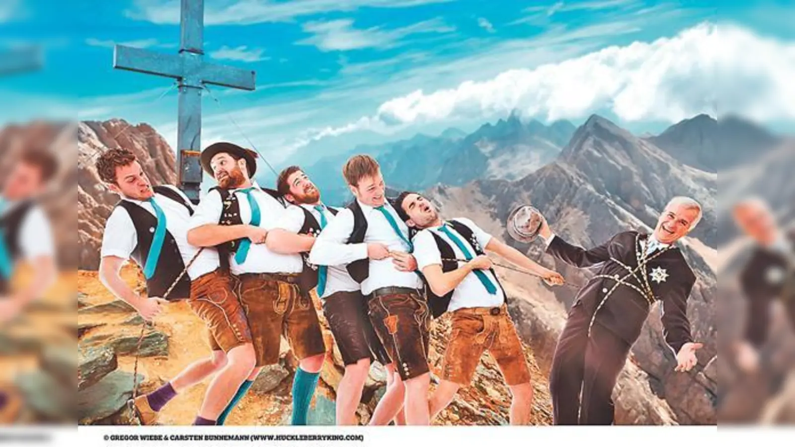 Wolfgang Krebs &amp; Die Bayerischen Löwen zeigen ihr neues Programm »Gaudigipfel«. 	 (Foto: Gregor Wiebe & Carsten Bunnemann)