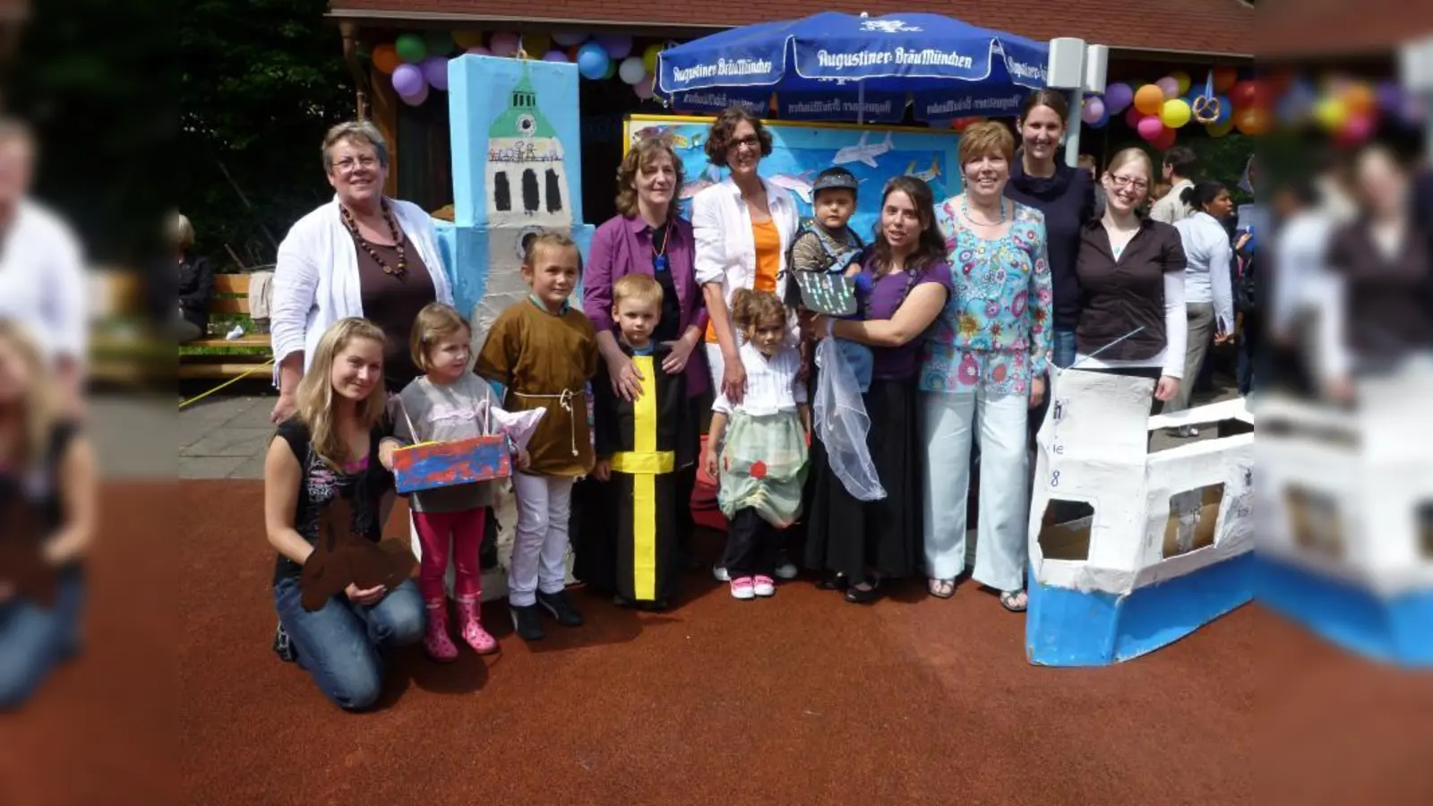 Der Kindergarten Maria Heimsuchung feierte ein rauschendes Sommerfest. Dies war vor allem dem beherzten Einsatz des Kindergartenteams zu verdanken: (v.l.) Nicole Graser, Elisabeth Knecht, Barbara Kreuzer, Christine Niedermaier, Brigitte Weyrauther, Cornelia Papesch, Eva-Maria Daffner und Christina Geng. (Foto: BK)