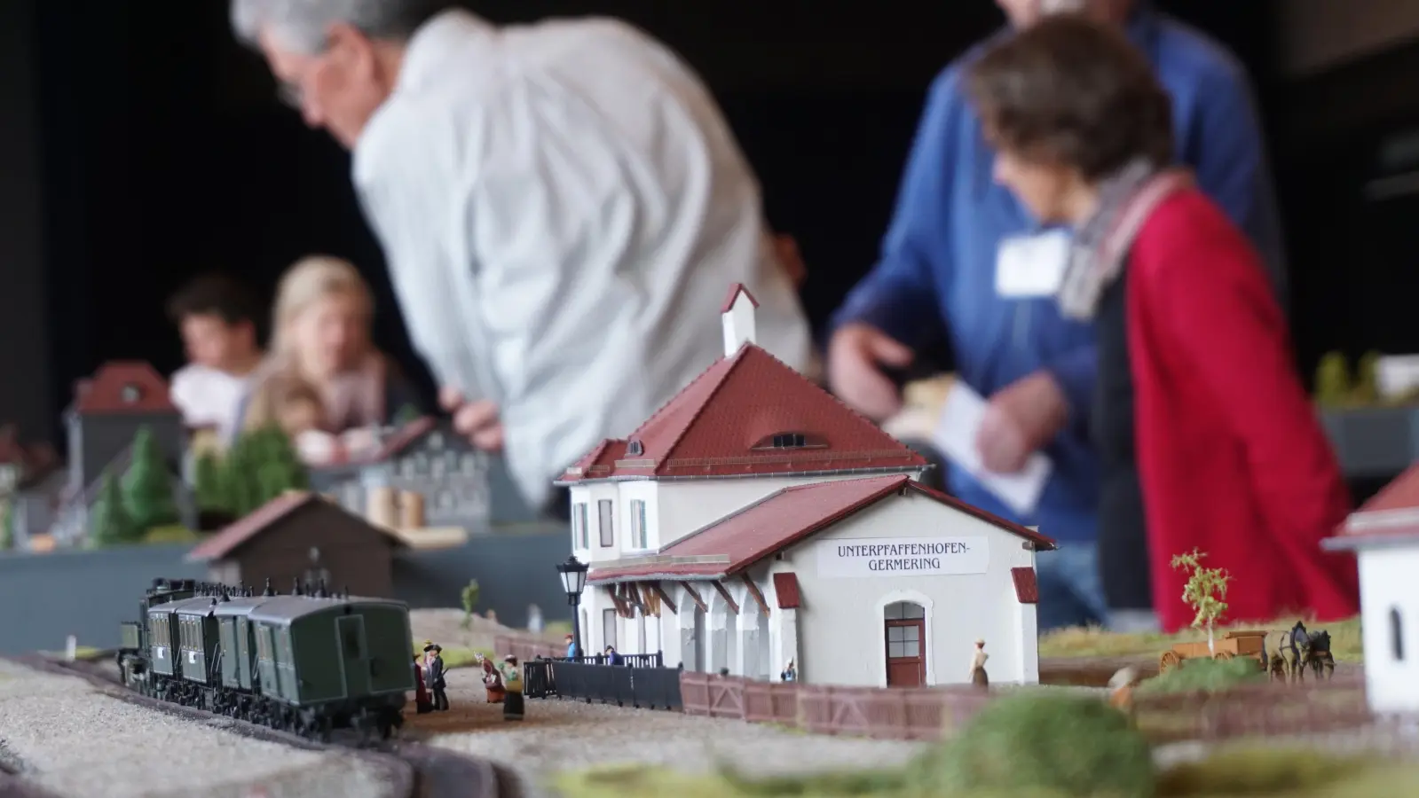 Das Modell, das den Unterpfaffenhofen-Germeringer Bahnhof um 1903 zeigt. (Foto: Modellbahn-Gemeinschaft Germering e.V.)