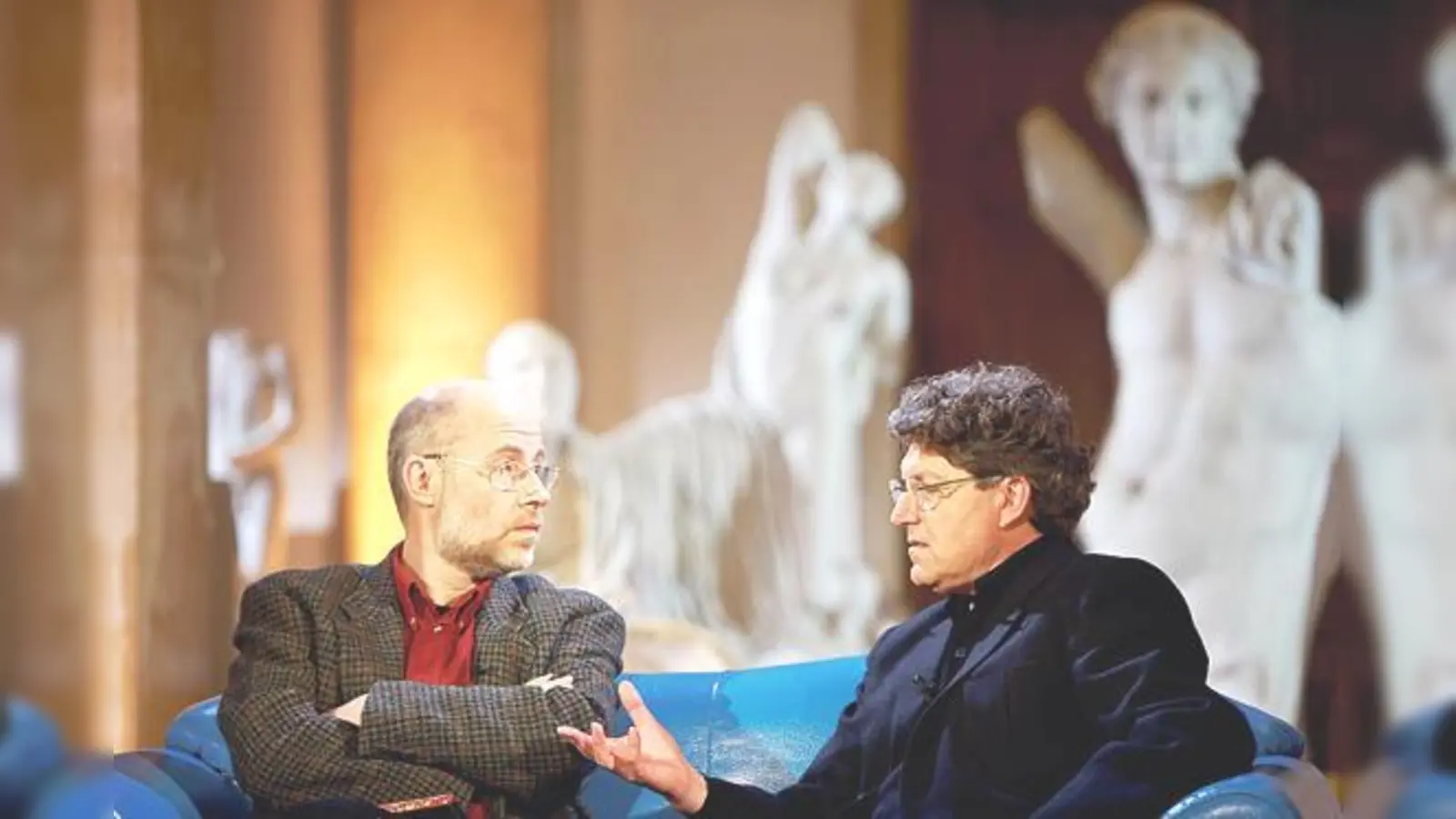 Harald Lesch und Wilhelm Vossenkuhl (rechts) sprechen über »Themen des Zeitgeists«.	 (Foto: Roy Hessing)