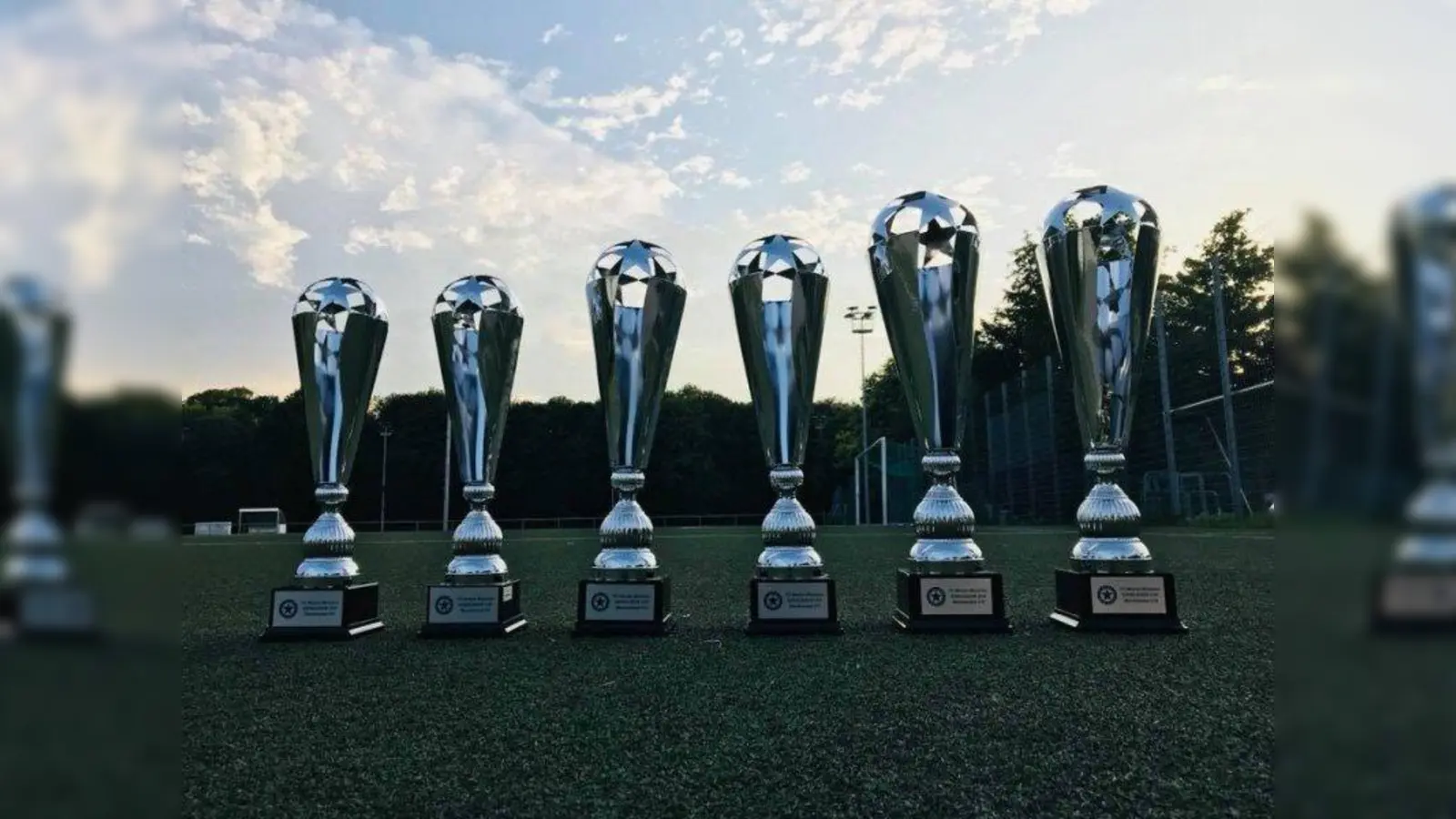 Begehrt: die Wanderpokale, auf denen die Turniersieger verewigt werden. (Foto: FC Wacker München)