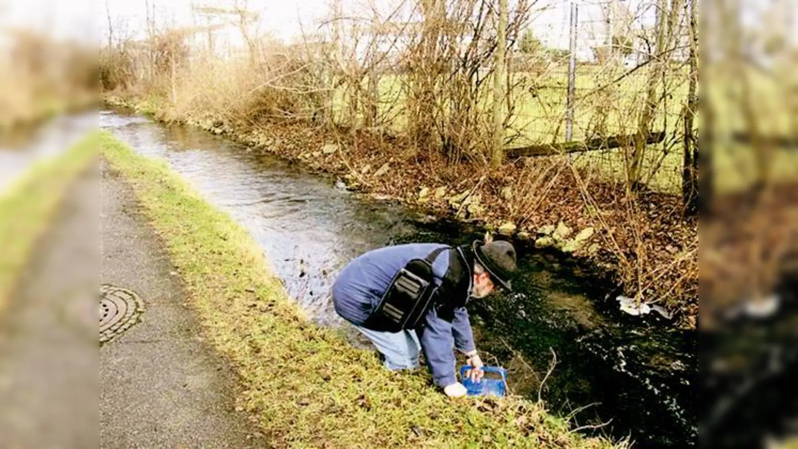 Hier entsteht eine Szene für den neuen Dokumentationsfilm »Unser Hachinger Bach«, der bald im »baum20« zu sehen ist. 	 (Foto: VA)
