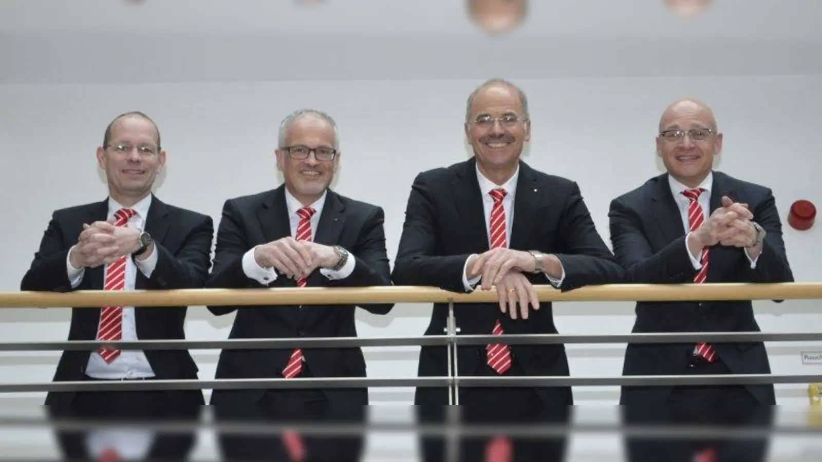 Sehen optimistisch in die Zukunft: Michael Lautenbacher, Thomas Orbig, Josef Koch und Markus Lanz (von links). (Foto: Albrecht)