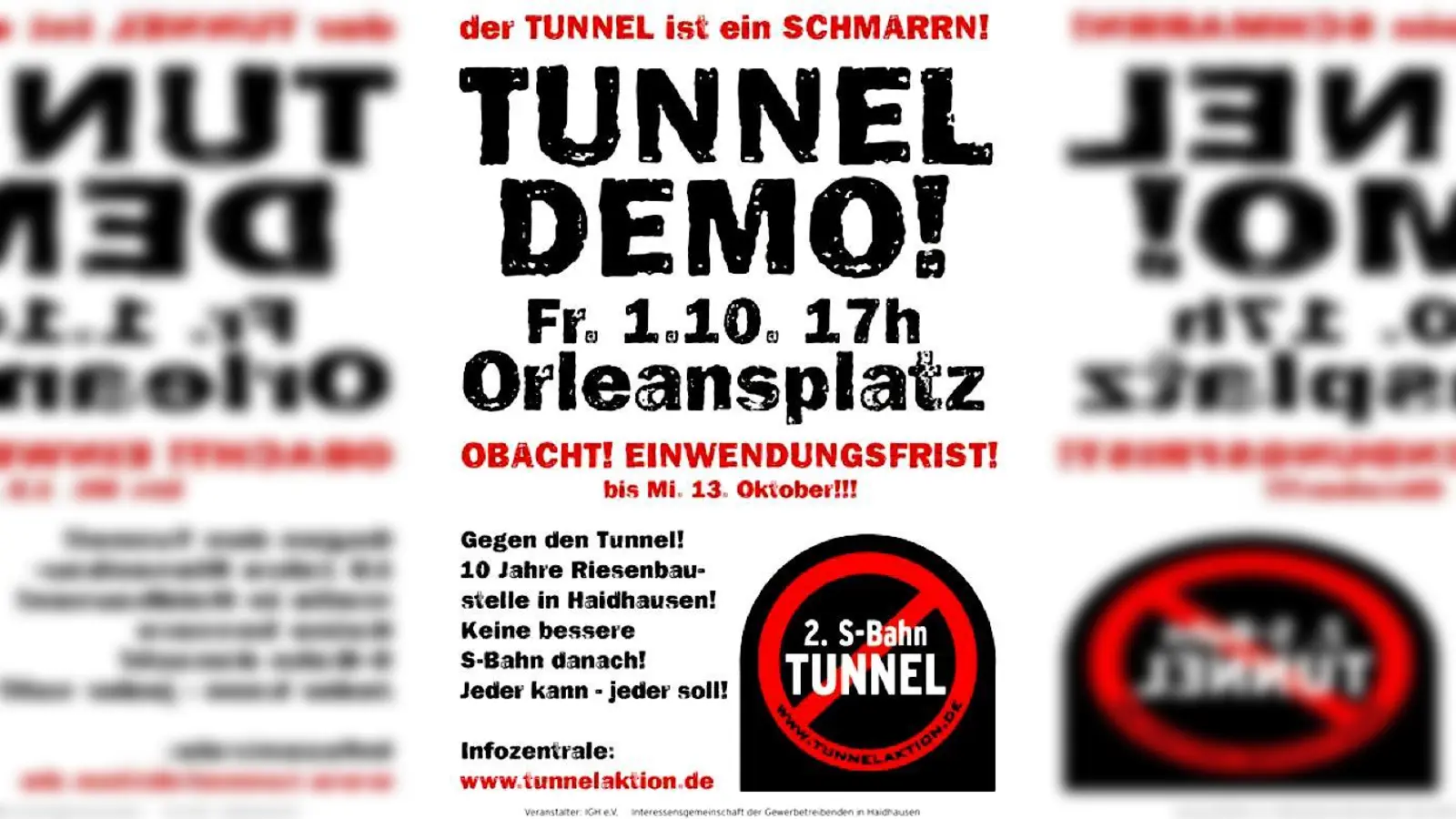 Flyer zur Demonstration auf dem Orleansplatz.	 (Foto: VA)