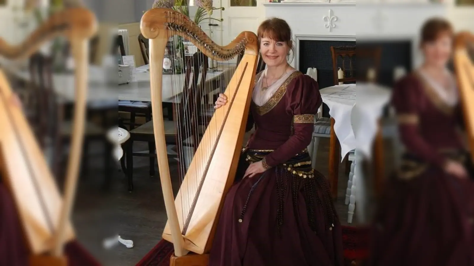 Märchen und Harfenklänge mit Brigitta Wortmann versprechen einen vergnüglichen Abend. (Foto: B. Wortmann)