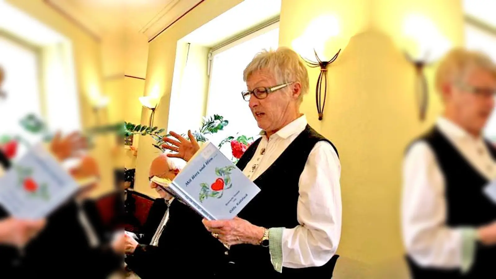 Cilly Kaletsch liest beim diesjährigen Festring- Hoagartn. 	 (Foto: VA)