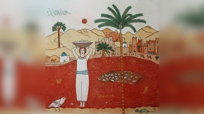 Die "Glücksscherben-Sammlerin" hat Roland Fürstenhöfer 2019 gemalt. (Foto: VA)