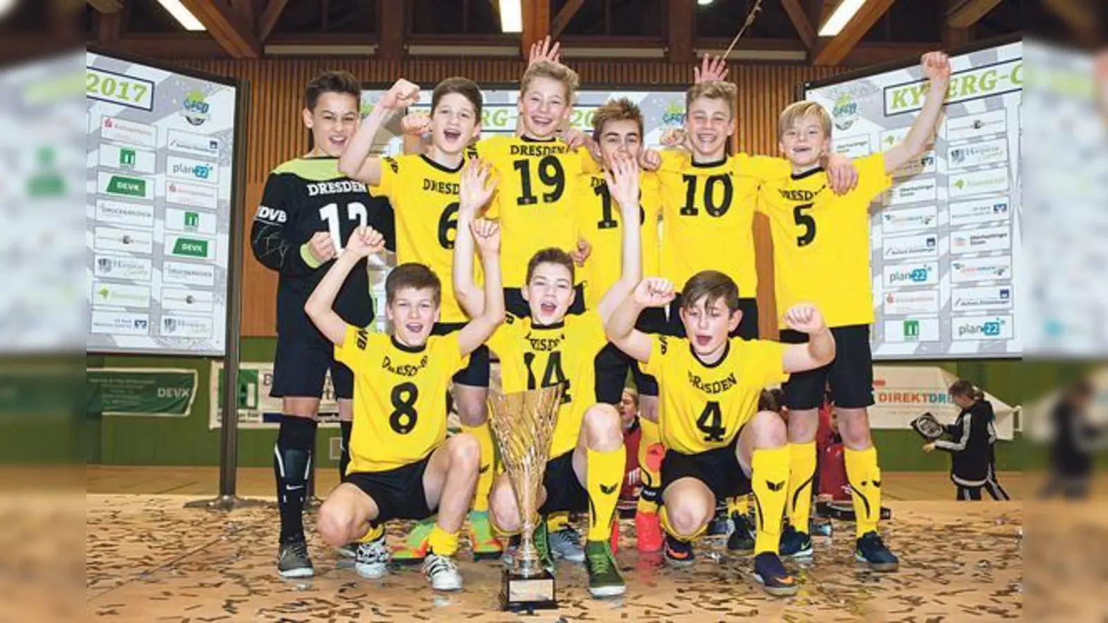 Die Mannschaft aus Dresden geann den Kyberg-Cup der D-Junioren (U13) mehr als verdient.	 (Foto: VA)