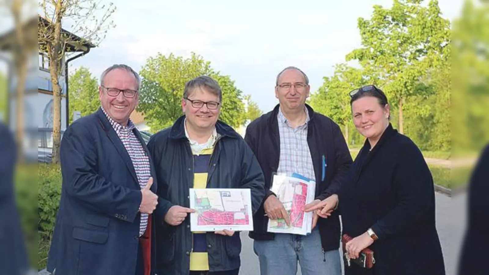 Für mehr Sicherheit auf Höhenkirchen-Siegertsbrunns Straßen: Dirk Wöhling, Robert Loborec, Georg Nagiller und Andrea Borchert (v.l.)	 (Foto: hw)