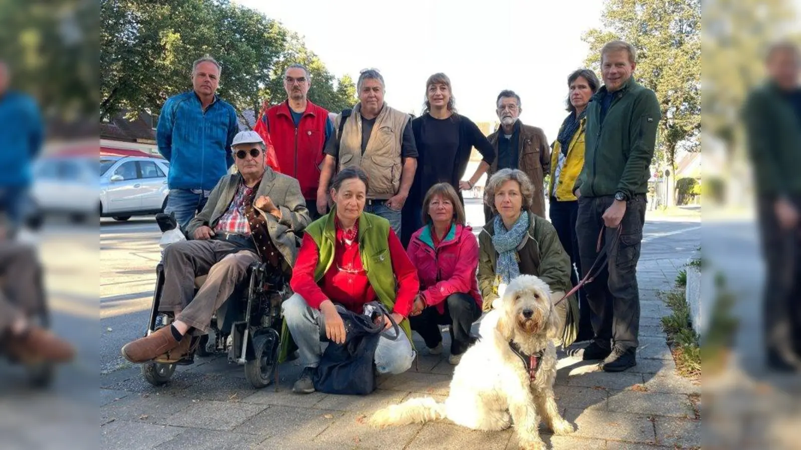 Anwohner vom Hönigschmidplatz setzen sich gemeinsam für die Reduzierung des Tempos auf 30 Kilometer pro Stunde in der Senftenauerstraße ein. (Foto: Alex Hausser)