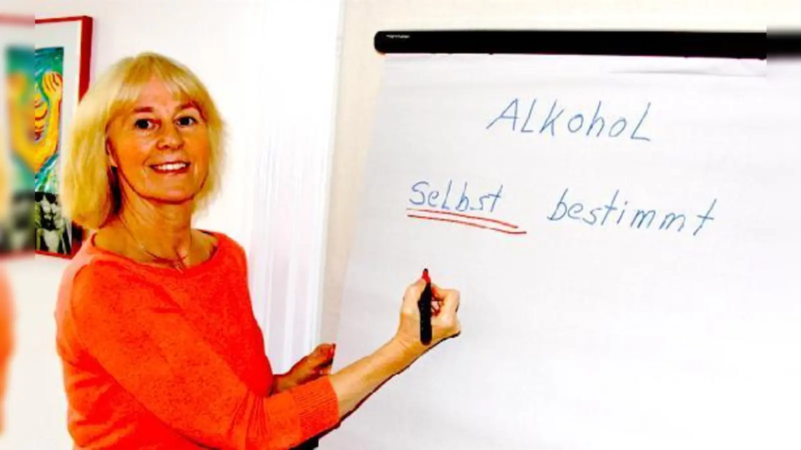 Monika Schmidt-Hindelang gibt im »Tal-19«-Kurs Tipps, um kontrolliert zu trinken. Für Alkoholabhängige ist das Gruppenprogramm nicht geeignet. 	 (Foto: ko)