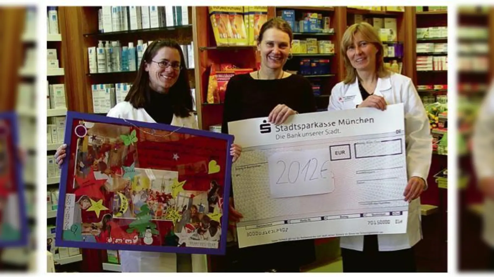 Die Freude war bei allen ganz groß: Apothekerin Kathrin Reichold übergab die Spende an Martina von Dewitz vom Projekt »Schulfrühstück«.	  (Foto: Privat)
